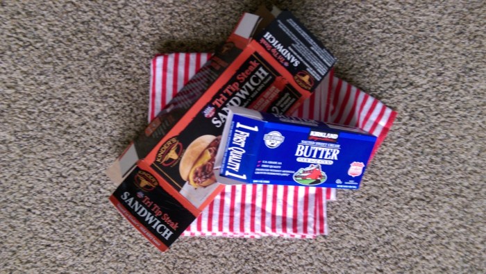 Empty food cartons for gift tags