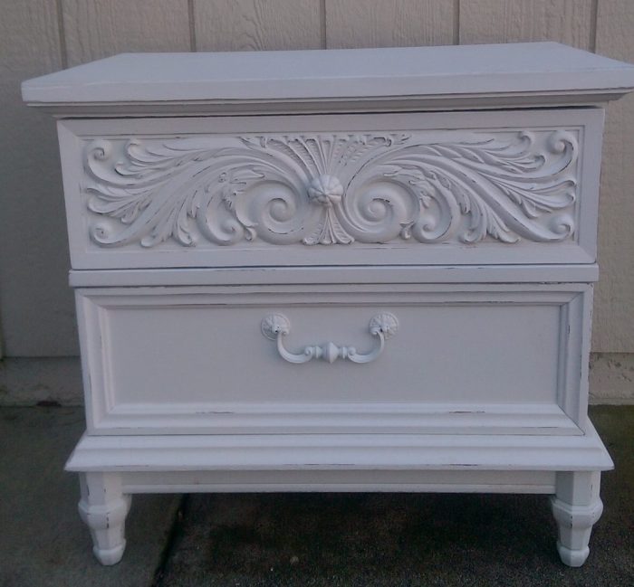 Distressed Painted Nightstand